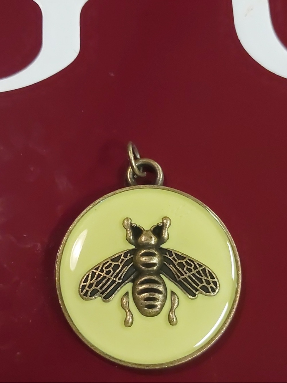 Yellow Bee Pendant Charm
